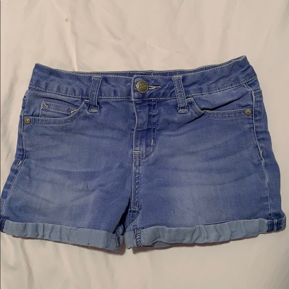 light blue shorts from justice
